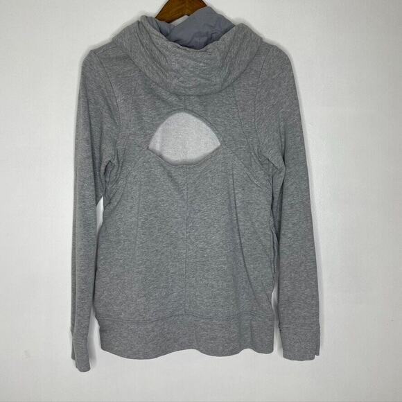 Under Armour Gray Cowl Neck Open Back Pullover Hoodie M Women's - Picture 9 of 9